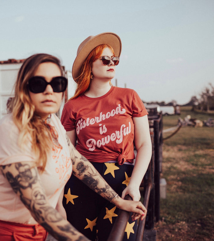 Sisterhood is Powerful Rust Tee