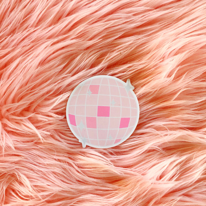 Pink Disco Ball Sticker