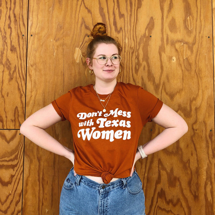 Don't Mess With Texas Women Burnt Orange Tee