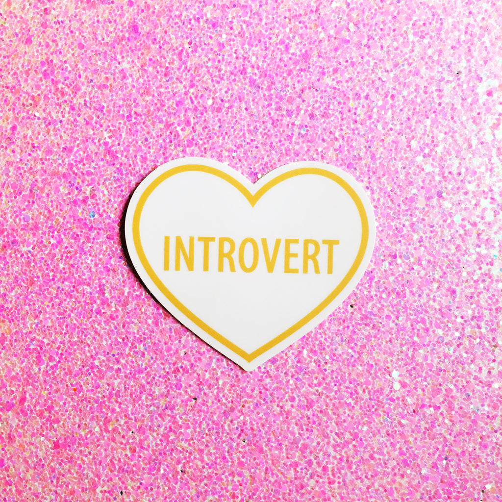 Introvert Heart Sticker