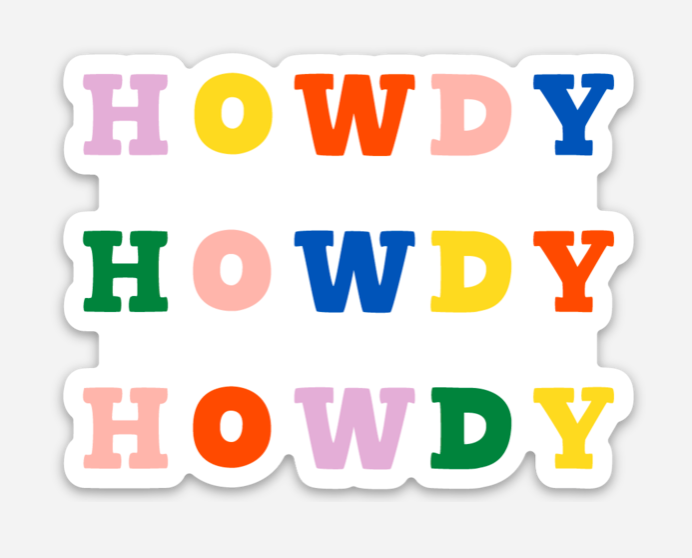 Howdy Rainbow Sticker